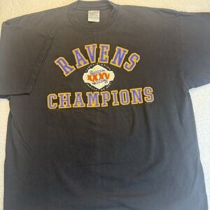 Super Bowl XXXV Champions 2001 Baltimore Ravens Mens Shirt 2XL